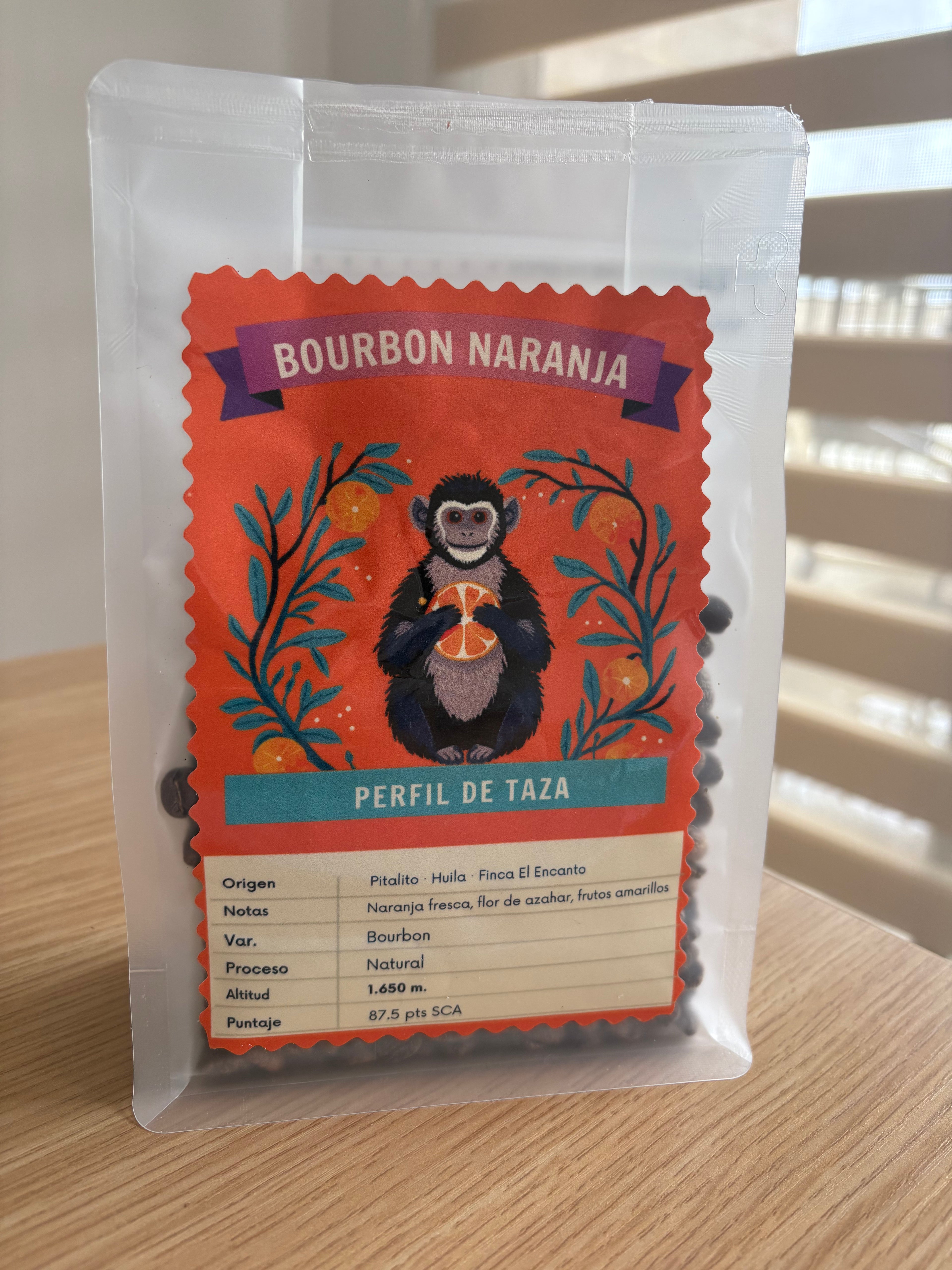 Café Bourbon Naranja 250g — Pitalito, Huila · Edición Limitada